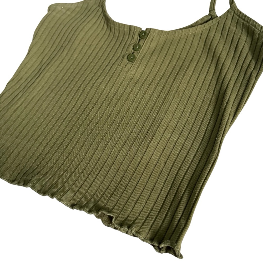 🌿 AE | Green Ribbed Crop tank - Picture 4 of 8